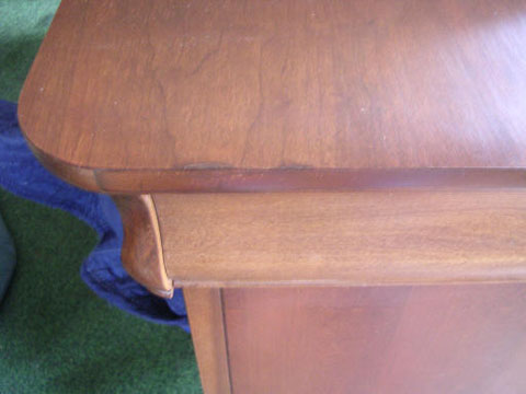 MDF table edge after repair